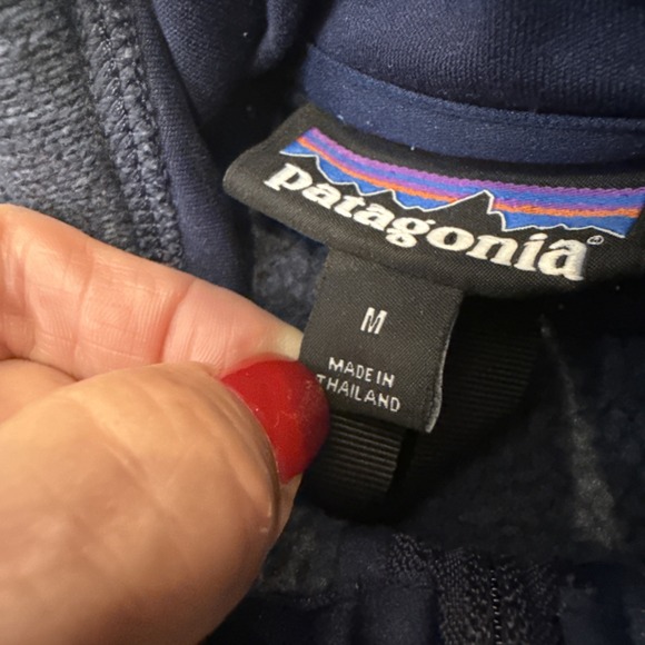 Patagonia Better Sweater Womens M Blue 1/4 Zip Outdoor Hiking Comfort Base - Picture 6 of 8